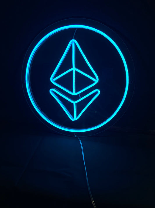 Ethereum - LED Neon Sign, Bedroom neon sign, Crypto neon sign, Neon Lights, Crypto