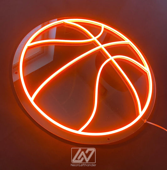 Basket Ball - LED Neon Sign, Tennis Player Wall Decor, Sport Led Neon Sign, Decor for Kids Room, Sport Signs
