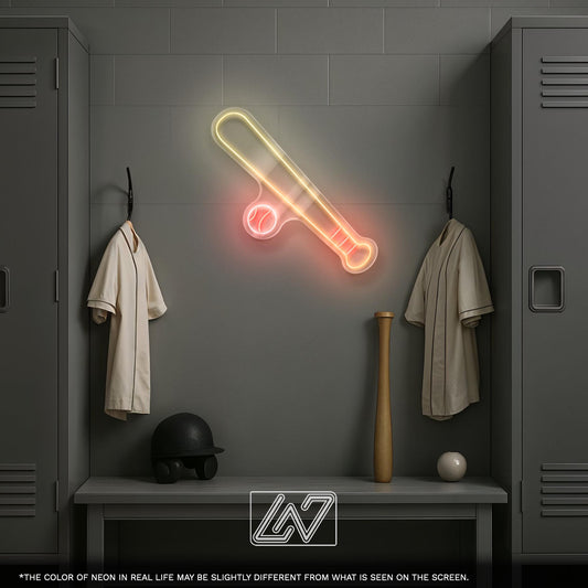 Baseball LED Neon Sign - Wall Light with Ball Design for Game Room, Sports Bar or Bedroom, Perfect Gift for Baseball Fans and Players