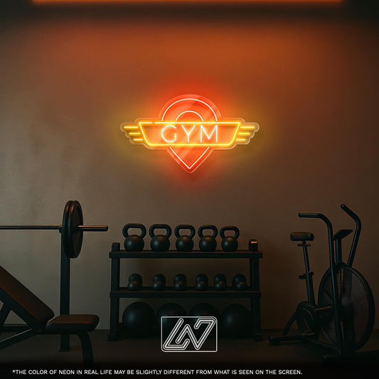 Gym LED Neon Sign – Motivational Wall Light for Home Gym, Fitness Studio or Workout Room, Perfect Gift for Athletes and Gym Lovers