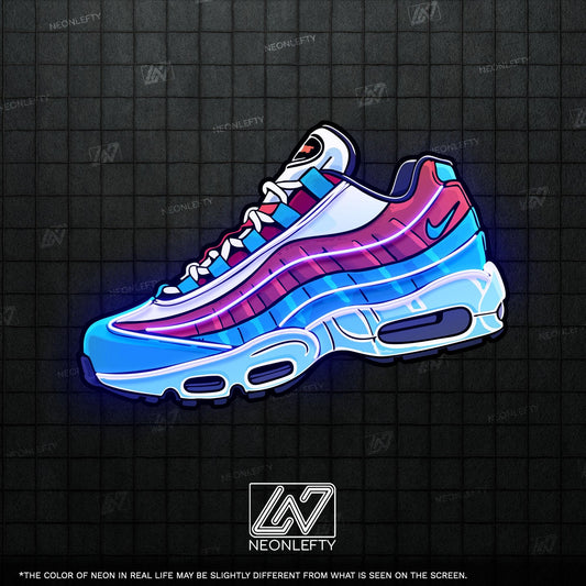 Sneaker Art - LED Neon Streetwear Wall Decor, Urban Shoe Illustration, Hype Style Neon Light, Sneakerhead Gift, Modern Room Decor