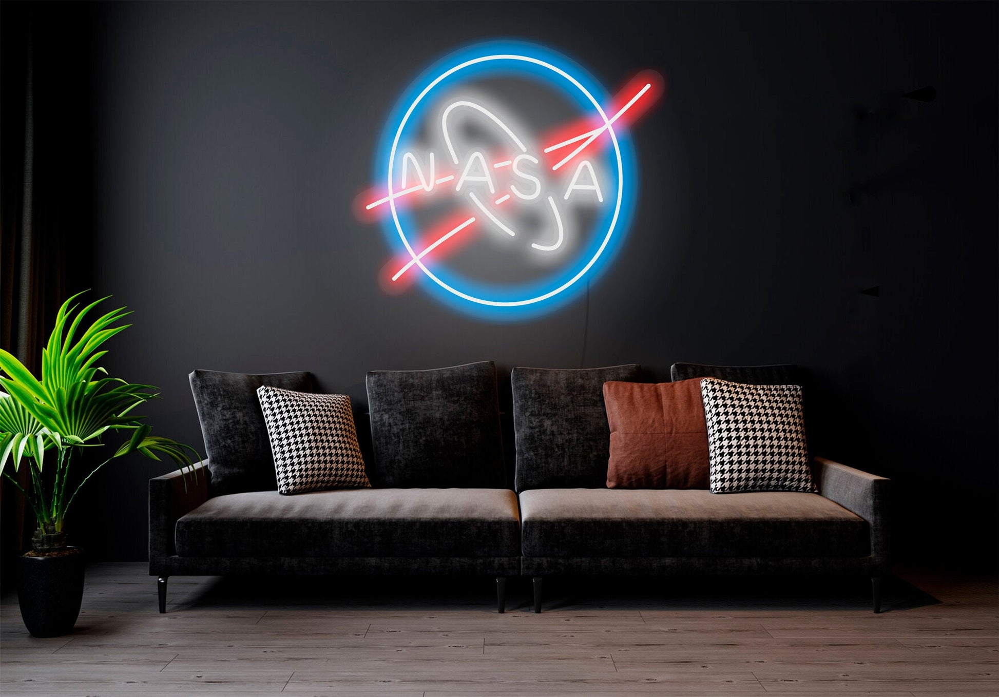 Nasa logo - LED Neon sign, Nasa neon sign, Nasa neon light, Nasa led sign, Nasa led neon sign,Nasa wall art,Nasa wall decor,Neon sign light