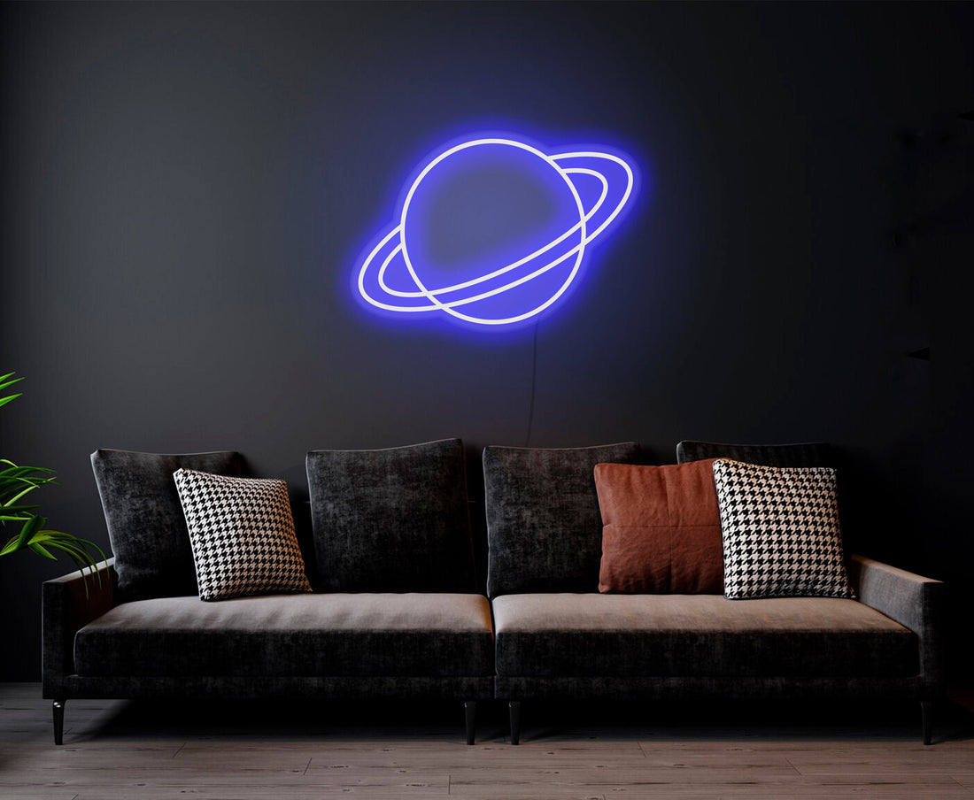 Saturn Planet - LED Neon Sign, Mutlicolour Neon Light Sign (LED), light decoration, Saturn Light, Kids room, Neon Jupiter, Neon wall mount