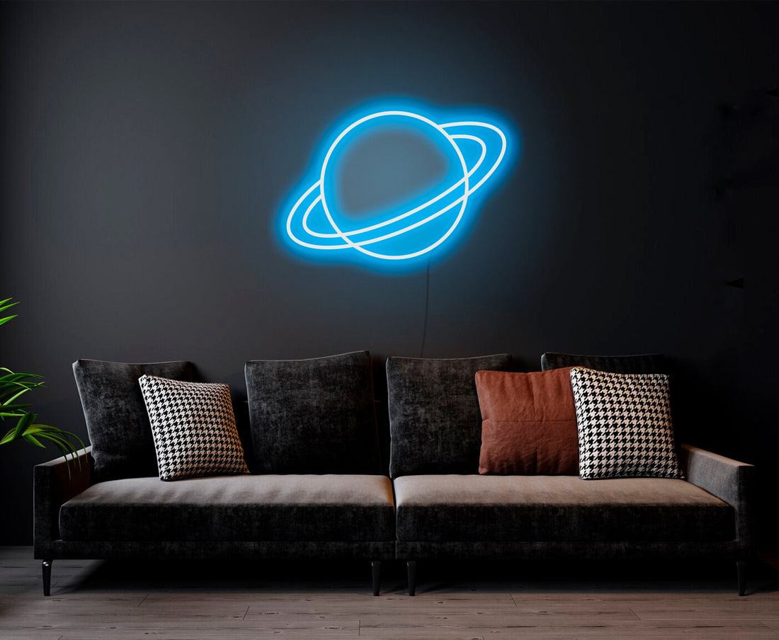 Saturn Planet - LED Neon Sign, Mutlicolour Neon Light Sign (LED), light decoration, Saturn Light, Kids room, Neon Jupiter, Neon wall mount