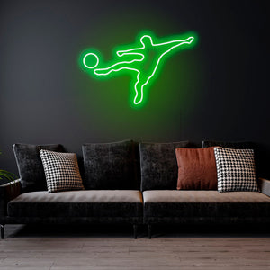 Soccer player - LED Neon Sign, Footballer wall decor Sport led neon sign Decor for kids room Sport signs Unbreakable neon sign