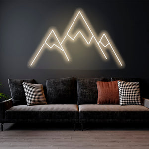 Mountain Tops - LED Neon Sign,Mountain led sign,Mountain led light,Mountain wall decor,Neon sign mountain,Neon sign wall art,Neon sign wall
