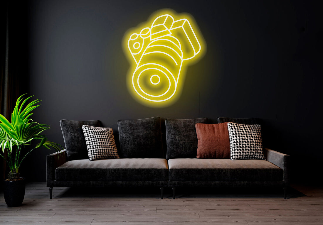 Photography - LED Neon Sign, Photography Camera Neon Light, Camera Sign LED Neon Light, Handmade Neon Sign,Photography Lover Room Neon Décor