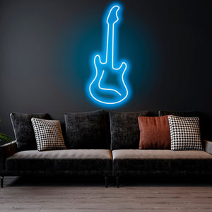 Guitar - LED Neon Sign , Home Interior Decor, Neon Lights, Bedroom neon sign, Neon sign wall decor