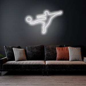 Soccer player - LED Neon Sign, Footballer wall decor Sport led neon sign Decor for kids room Sport signs Unbreakable neon sign