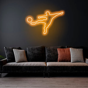 Soccer player - LED Neon Sign, Footballer wall decor Sport led neon sign Decor for kids room Sport signs Unbreakable neon sign