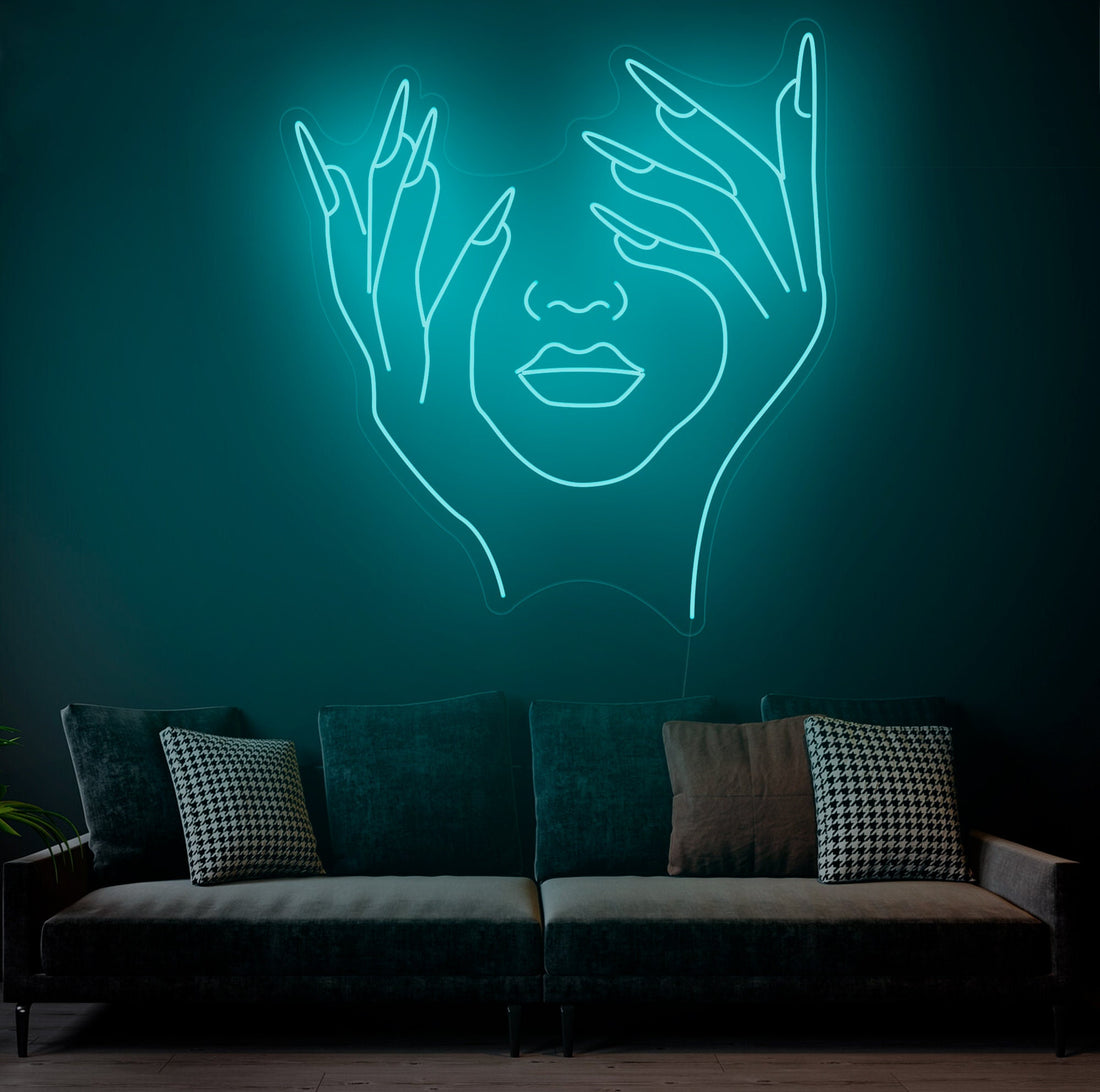 Hold Face - LED Neon Sign, Interior Decor, Room decor, Wall Decor, Custom Sign, Neon For Home