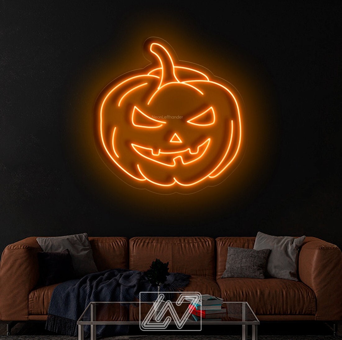 Halloween Pumpkin - LED Neon Sign, Spooky Halloween Led Decor, Scary Halloween, Halloween Light Decor, Custom Neon Sign