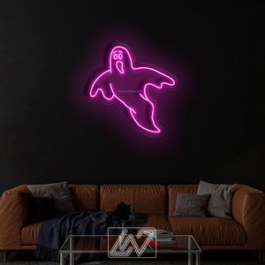 Halloween Ghost - LED Neon Sign, Spooky Halloween Led Decor, Scary Halloween, Halloween Light Decor, Custom Neon Sign