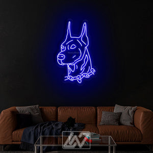 Doberman - LED Neon Sign, Dog Neon Sign, Custom Neon Sign, Pet Neon light, Dog Home Decor, Dog Gift, Neon Sign for Bedroom