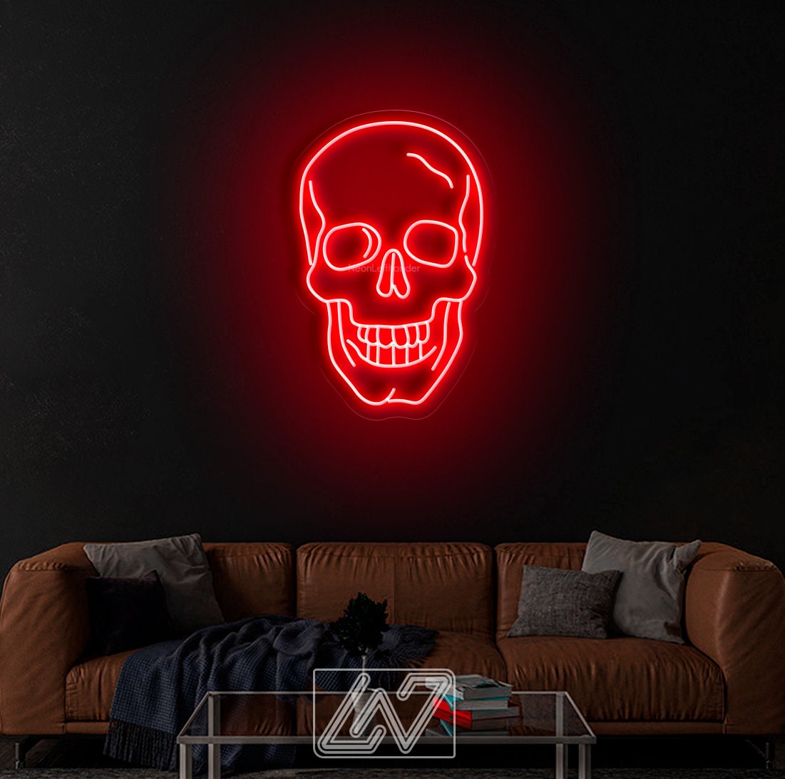 Skeleton - LED Neon Sign, Spooky Halloween Led Decor, Scary Halloween, Halloween Light Decor, Custom Neon Sign