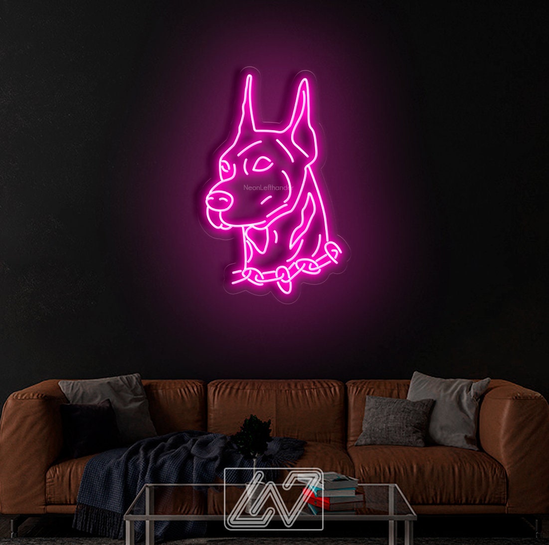 Doberman - LED Neon Sign, Dog Neon Sign, Custom Neon Sign, Pet Neon light, Dog Home Decor, Dog Gift, Neon Sign for Bedroom