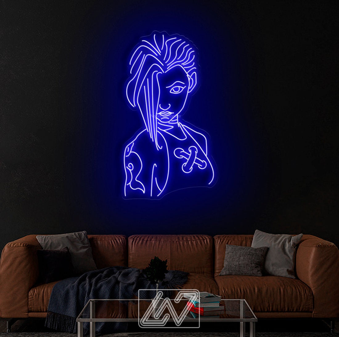 Jinx | Arcane - LED Neon Sign, cartoon Neon Sign, cartoonCharacter, Neon Game Zone,cartoon led sign,cartoon light sign,cartoon wall decor