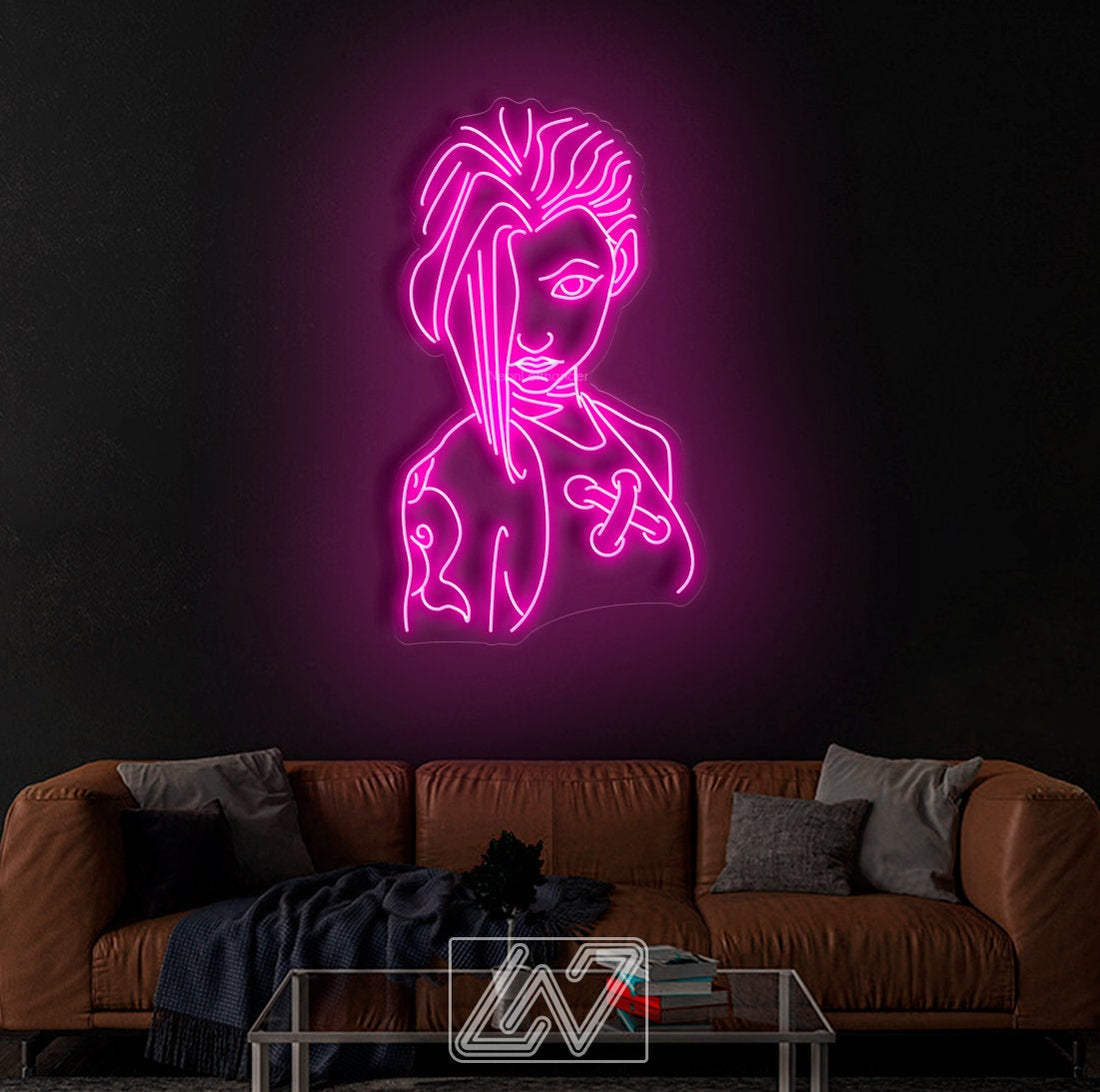 Jinx | Arcane - LED Neon Sign, cartoon Neon Sign, cartoonCharacter, Neon Game Zone,cartoon led sign,cartoon light sign,cartoon wall decor