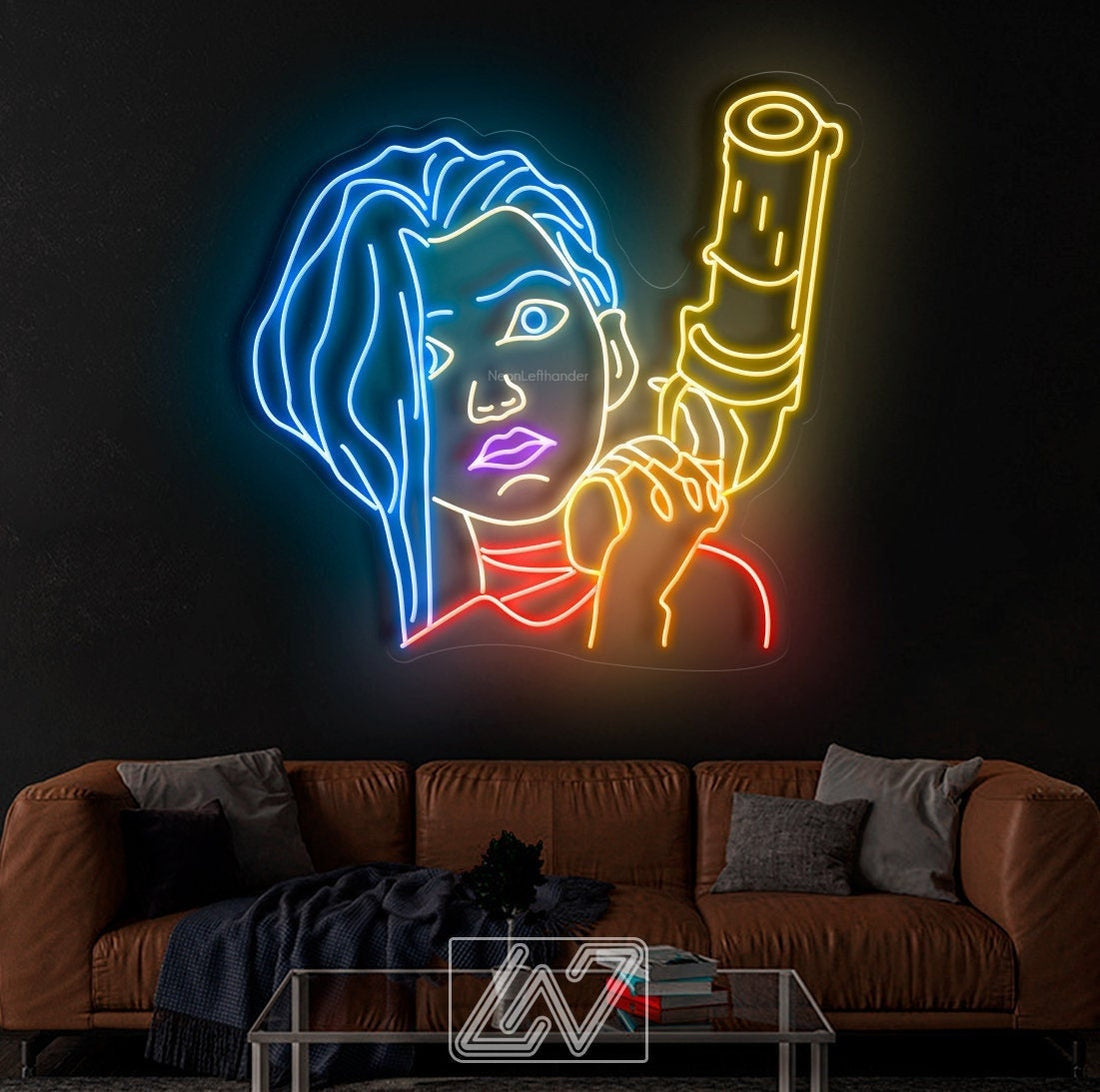 Jinx | Arcane - LED Neon Sign, cartoon Neon Sign, cartoonCharacter, Neon Game Zone,cartoon led sign,cartoon light sign,cartoon wall decor