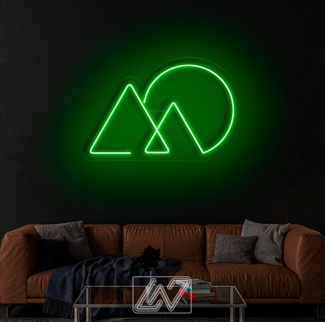 Mountain Minimalism - LED Neon Sign,Mountain led sign,Mountain led light,Mountain wall decor,Neon sign mountain,Neon sign wall art