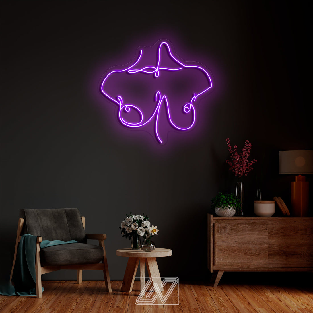 LED Neon Sign Custom Female Breast - Bedroom Party Bar Wall Room Decor LED Lady Neon light Wedding Personalized romance