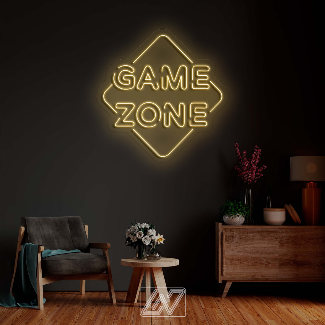 Game Zone - LED Neon Sign, games Neon Sign, games Character, Neon Game Zone,Player led sign,Stream light sign,Twitch, Game room