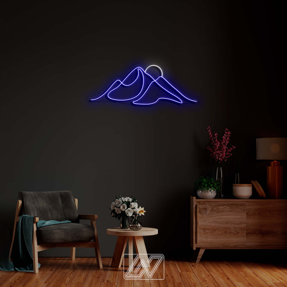 Mountains- LED Neon Sign,Mountain led sign,Mountain led light,Mountain wall decor,Neon sign mountain,Sunrise Neon Sign, Sunset Neon Sign