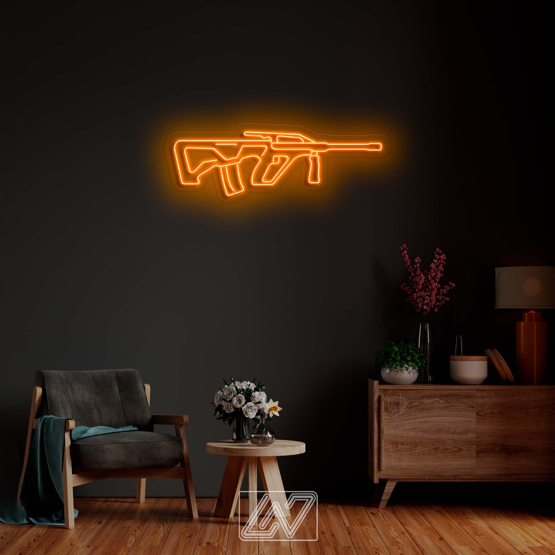 Steyr AUG - LED Neon Sign, Interior Decor, Room decor, Wall Decor, Custom Sign, Neon For Home