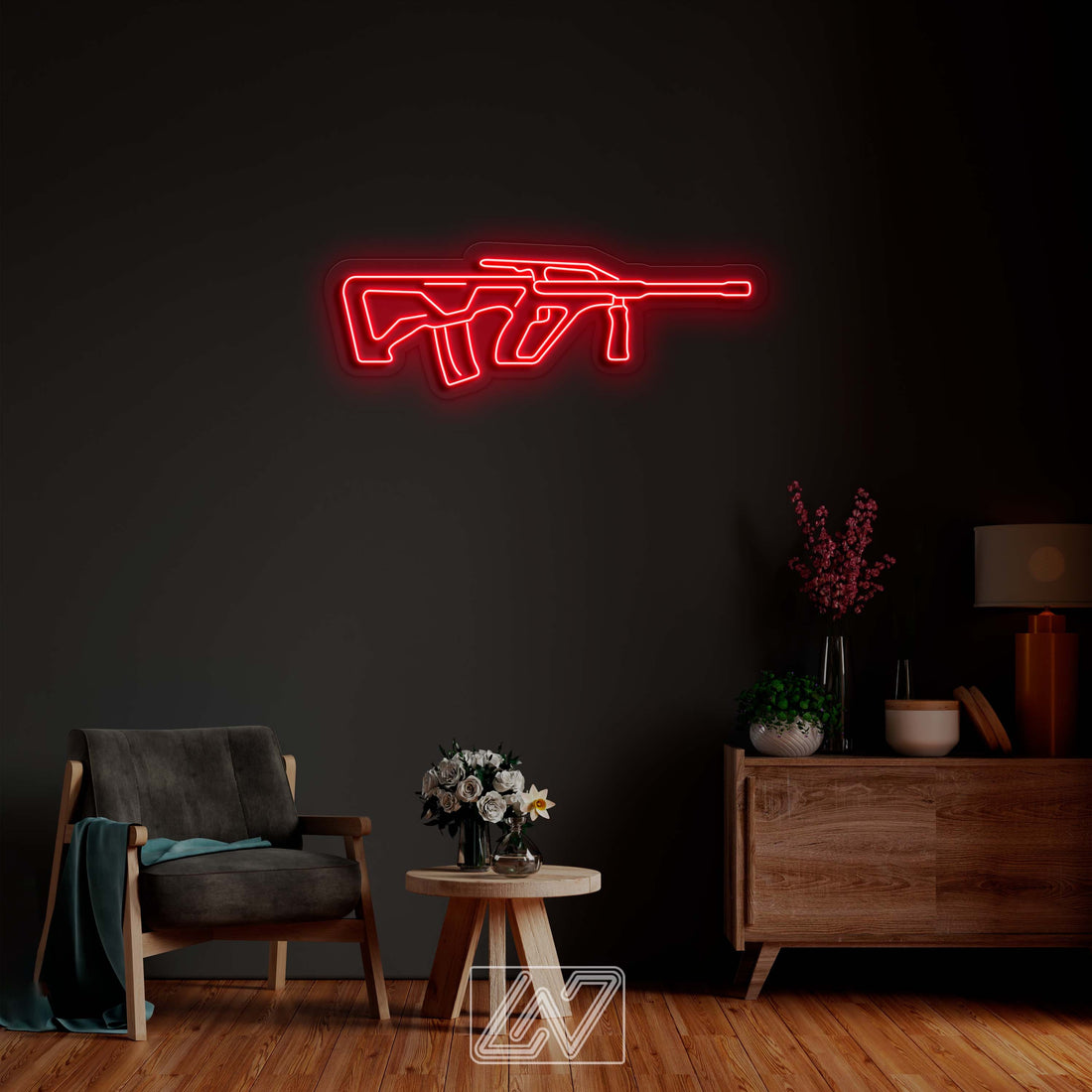 Steyr AUG - LED Neon Sign, Interior Decor, Room decor, Wall Decor, Custom Sign, Neon For Home