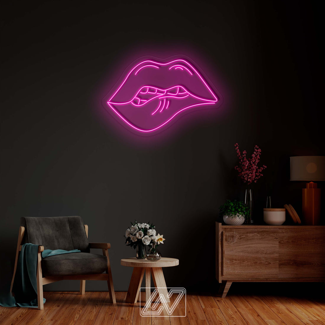 Sexy Lip - LED Neon Sign, Wall Decor, Wall Sign, Neon Lights, Kiss Lips Neon Light, Kiss Neon Sign, Lips Neon Sign