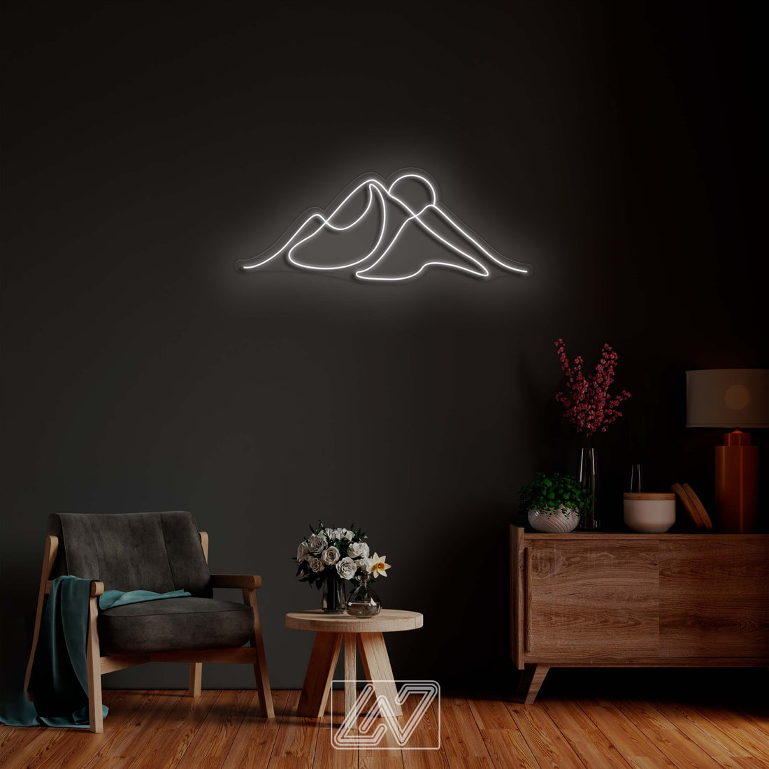 Mountains- LED Neon Sign,Mountain led sign,Mountain led light,Mountain wall decor,Neon sign mountain,Sunrise Neon Sign, Sunset Neon Sign