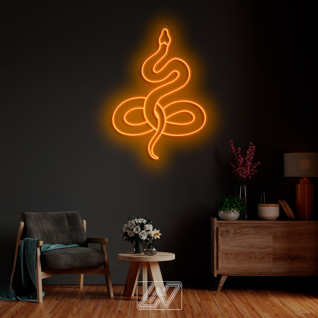 Snake - LED Neon Sign, Animal Neon Sign, Custom Neon Sign, Snake Neon light, Animal Home Decor, Neon Sign for Bedroom