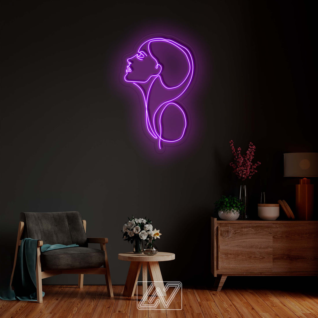 Woman Face, Gorgeous Lady Neon Signs, Neon Sign Light,Beauty Decoration,Led Neon Sign Lights for Girls Room Decor, Ambient Light for Room,