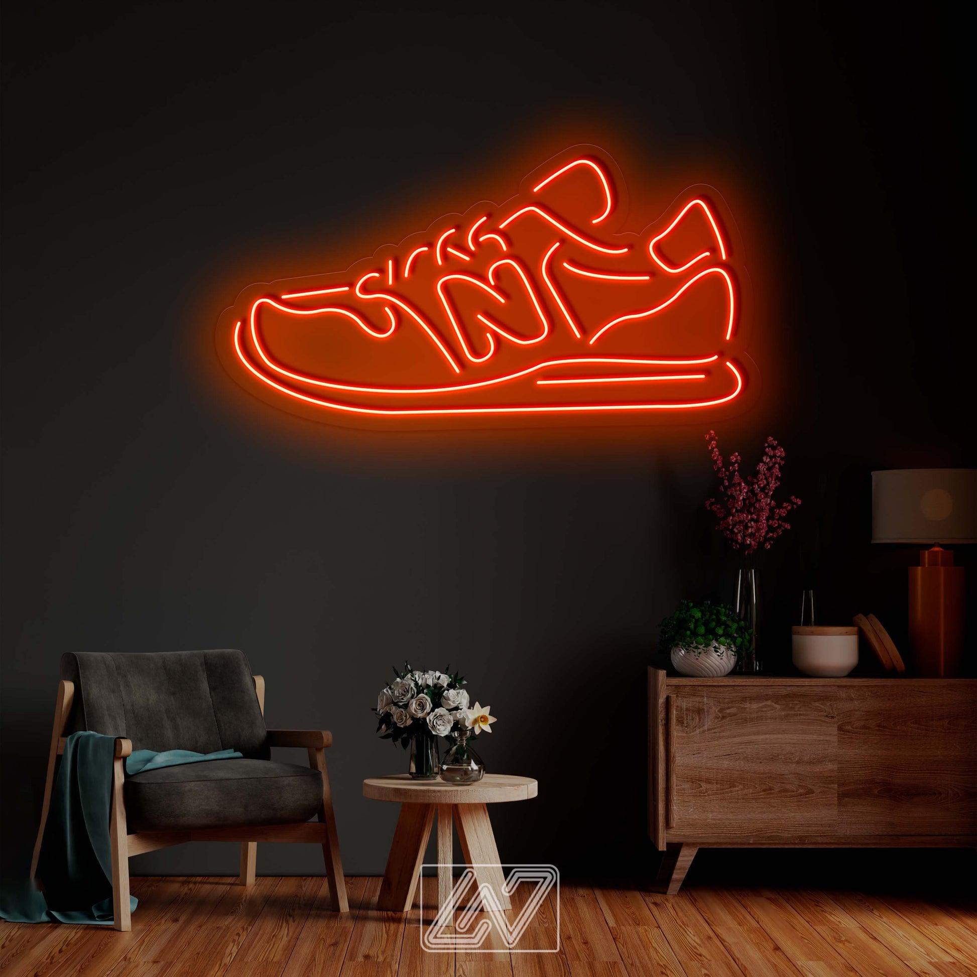 Sneaker - Neon Sign, Sneakerhead Room Led Sign, Shoes Led Sign, Sneaker Leds, sport shoe for the , home, bedroom, cafe, office, living room