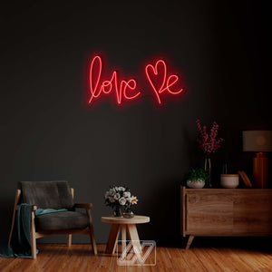 Love Me - LED Neon Sign, Wedding Neon Sign, Neon Sign Bedroom, Neon Sign Art, Neon Sign Bar, Neon Light, Led Neon Sign