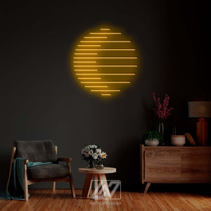 Moon - LED Neon Sign, Crescent led sign, Moon neon sign, Nature Neon Sign, Bedroom Light, Astronomy Neon Light for Room,Moon Home Neon Decor
