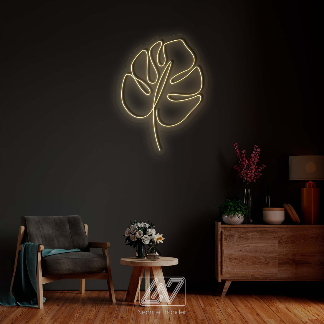 Monstera Leaf - LED Neon Sign,Gift,Wall Decor,Custom Sign,Neon Business Sign,Neon Company Logo,Bright Neon Lights,Neon Workplace Signs