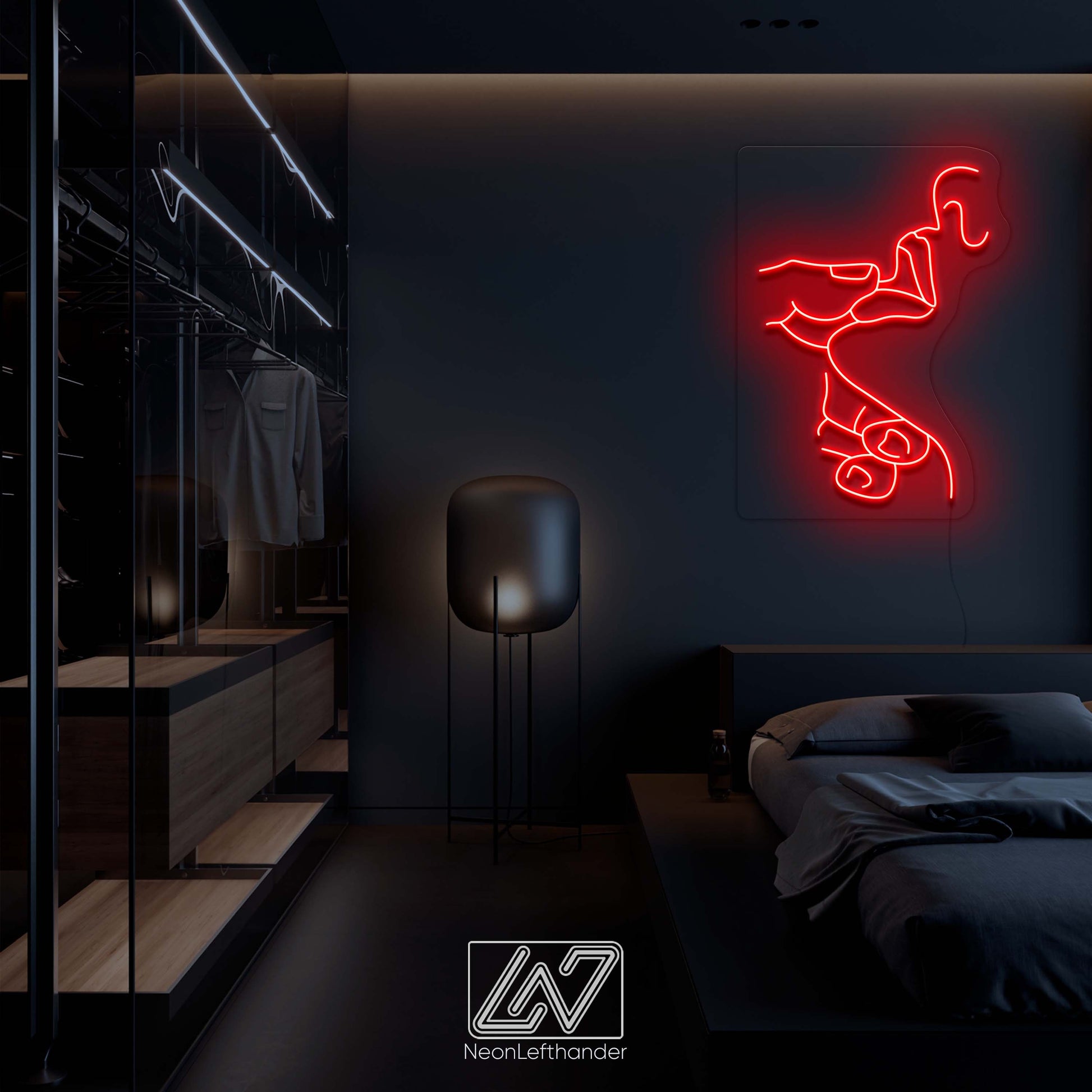 Passion - LED Neon Sign, Custom Sexy Woman Bedroom Party Bar Wall Room Decor LED Lady Neon light Wedding Personalized romance