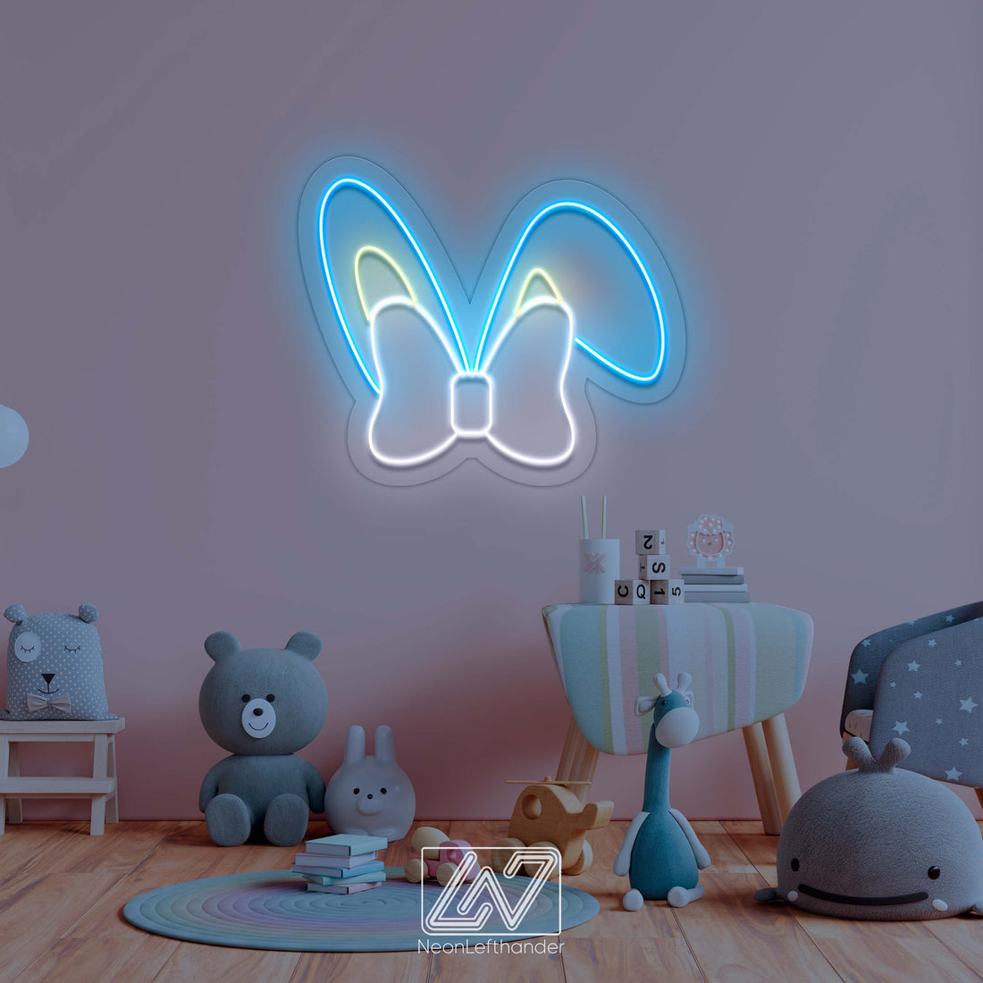 Bunny Ears - Neon Fairytale in Your Room! Neon Sign Gift for a Child&#39;s Room