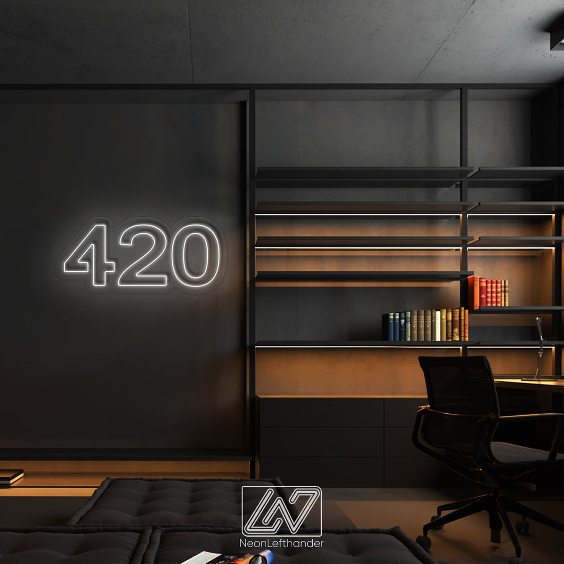 420 - LED Neon Sign, Smoke led sign, Stoner neon sign, Weed Leaf Neon Sign, Bedroom Light, Its 420 Somewhere