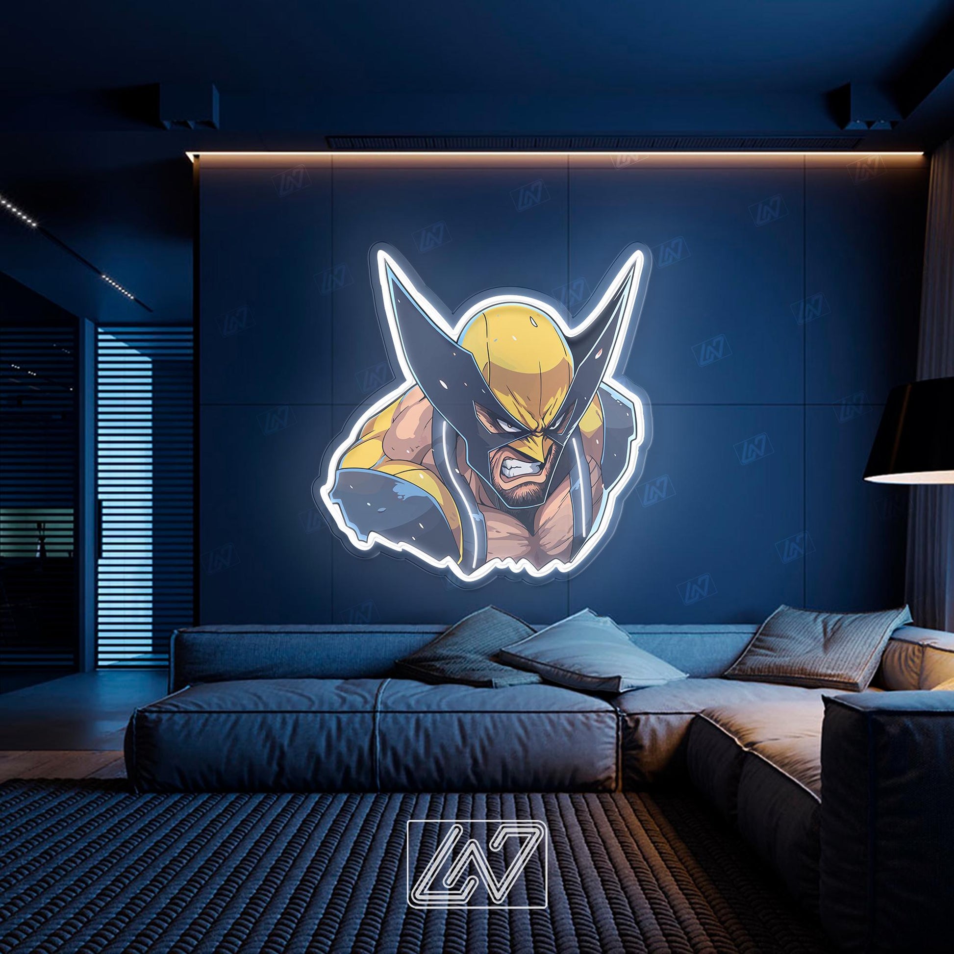 Superhero Сharacter - LED Neon Movie Sign with UV Print Art, TV Show, Cartoon Character, Game Room Light, Personalized Gifts