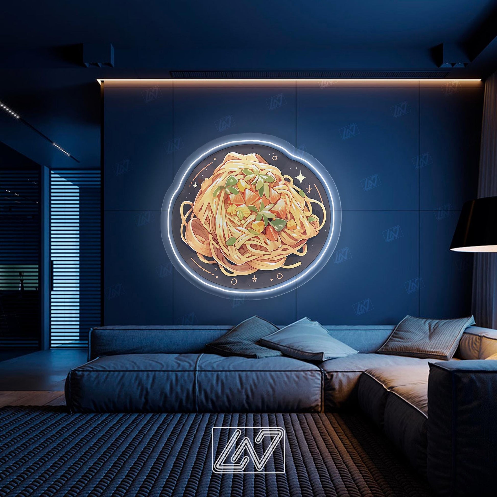 Delicious Pasta - LED Neon Sign with UV Print, Food Neon Sign, Kitchen Neon Sign