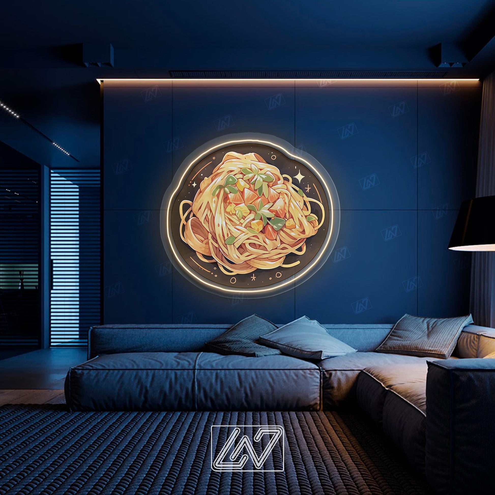 Delicious Pasta - LED Neon Sign with UV Print, Food Neon Sign, Kitchen Neon Sign