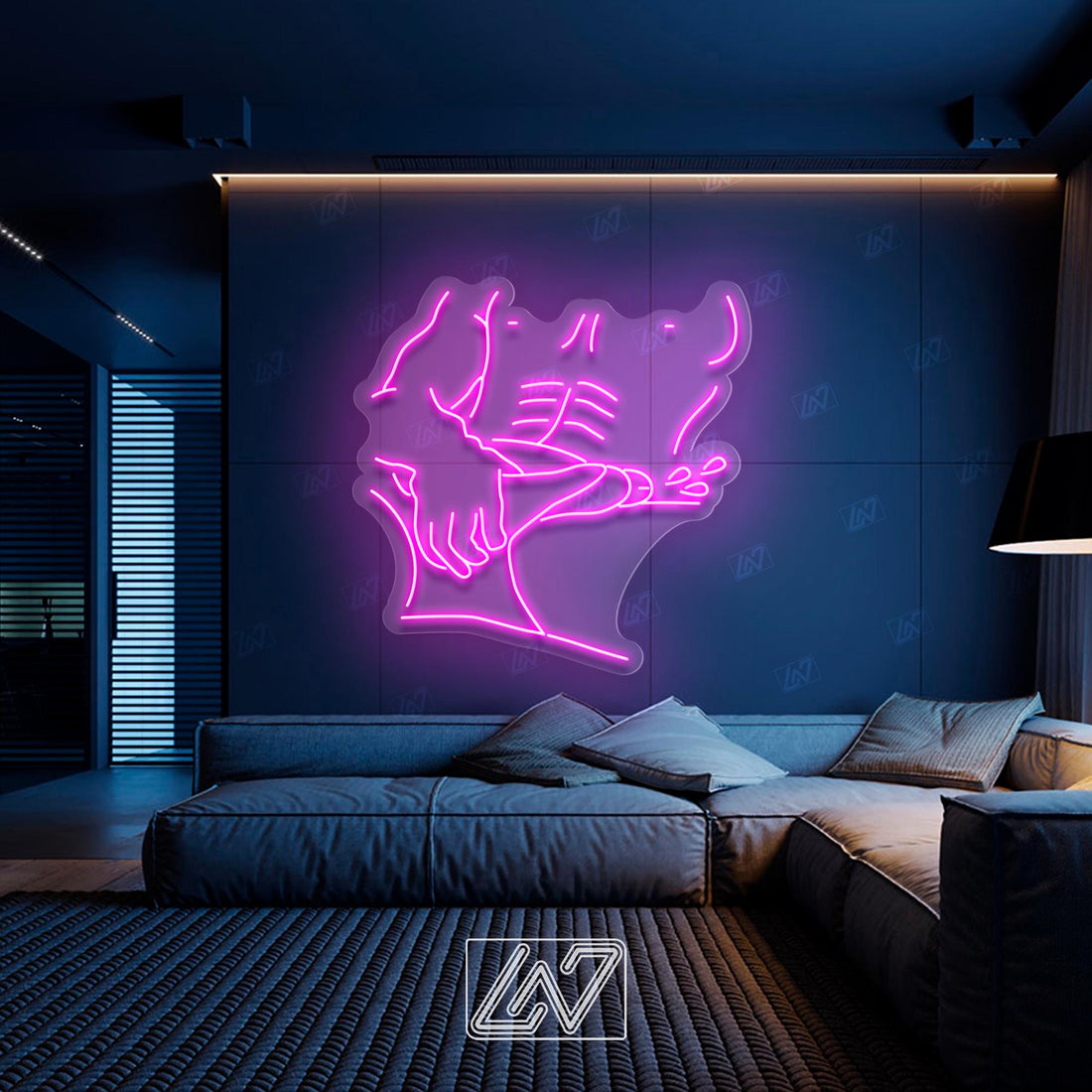 Sexy Man - LED Neon Sign, Custom Sexy Man Bedroom, Man Grabbing Dick, Sex Shop Neon Sign, Man with Penis Neon Sign, Nude Man Masturbating