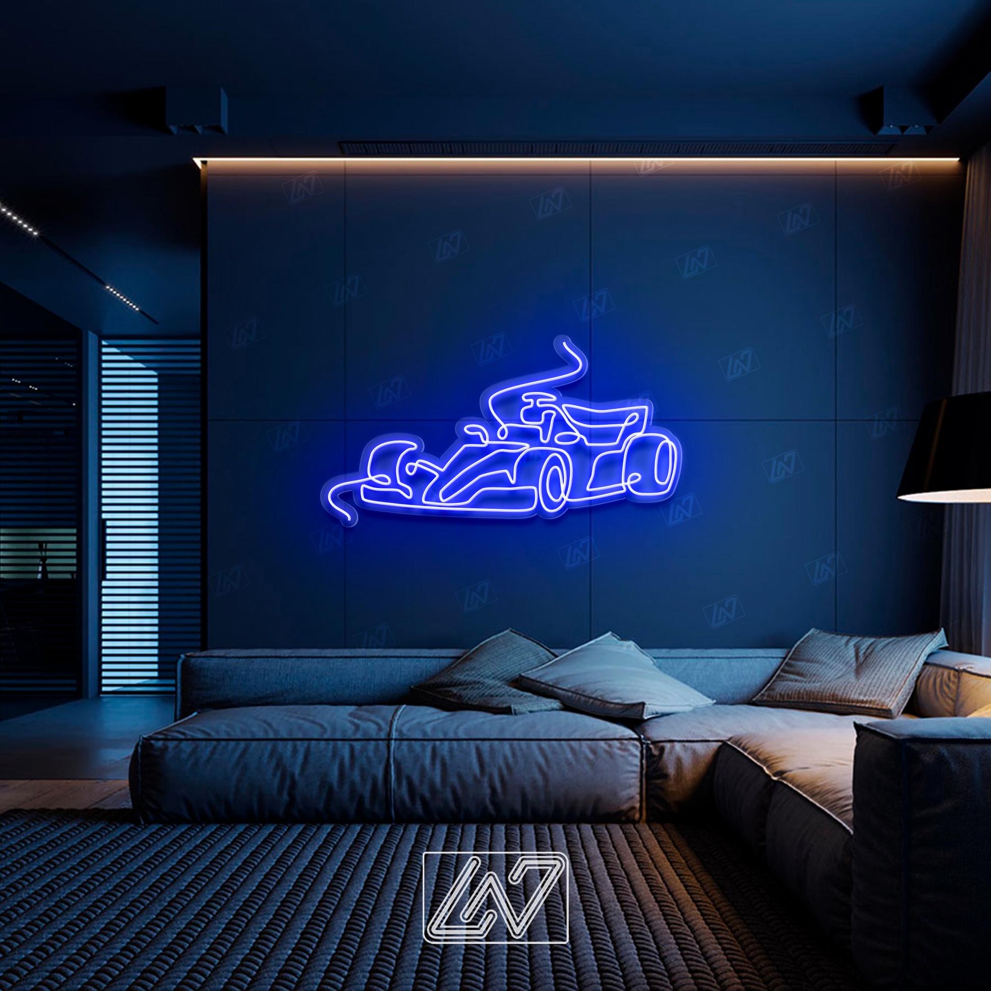 F1 - LED Neon Sign , Sport Interior Decor, Open-Wheel Car Neon Lights, Car Bedroom Neon Sign, Neon Sign Wall Decor