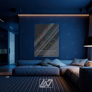 Lusail International Circuit - LED Neon Sign , Sport Interior Decor, Open-Wheel Car Neon Lights, Car Bedroom Neon Sign, Grand Prix circuit