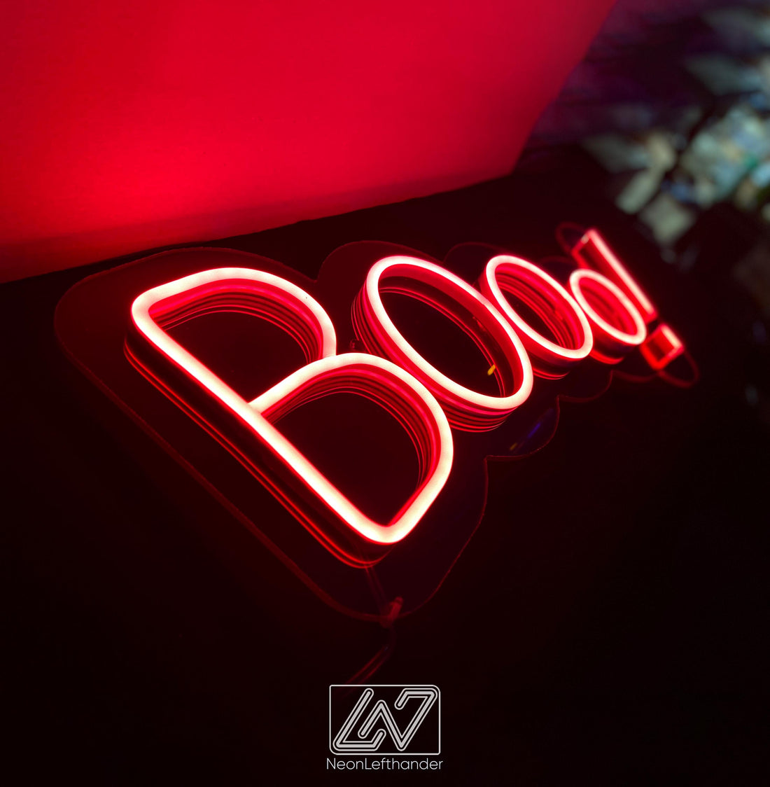 Booo! - LED Neon Sign, Spooky Halloween Led Decor, Scary Halloween, Halloween Light Decor, Custom Neon Sign