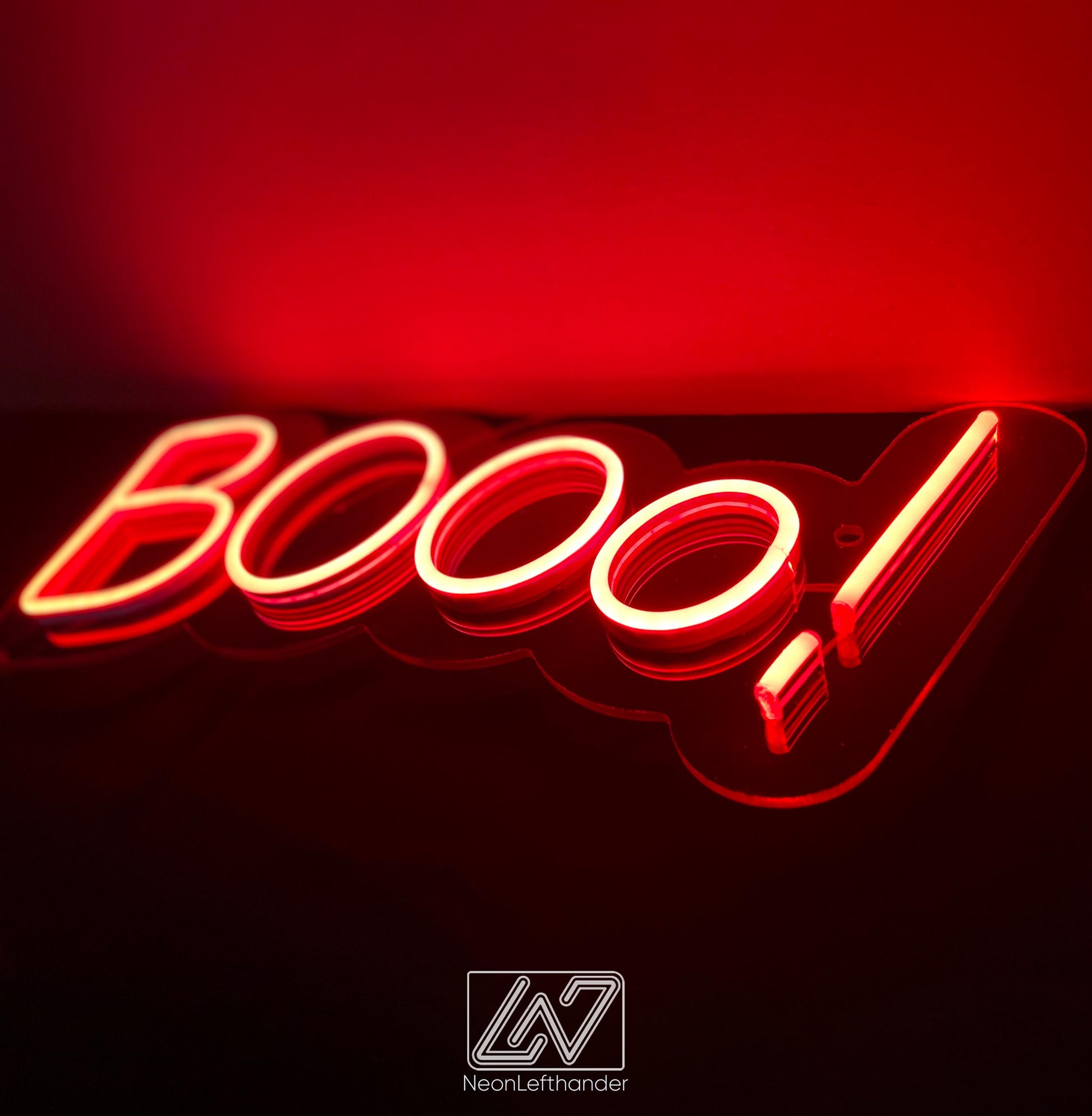 Booo! - LED Neon Sign, Spooky Halloween Led Decor, Scary Halloween, Halloween Light Decor, Custom Neon Sign