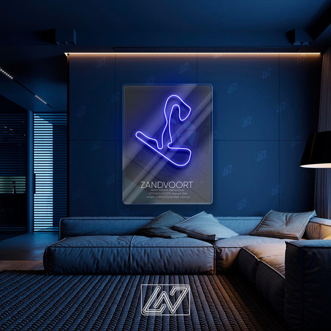 Zandvoort Circuit - LED Neon Sign , Sport Interior Decor, Open-Wheel Car Neon Lights, Car Bedroom Neon Sign, Grand Prix circuit