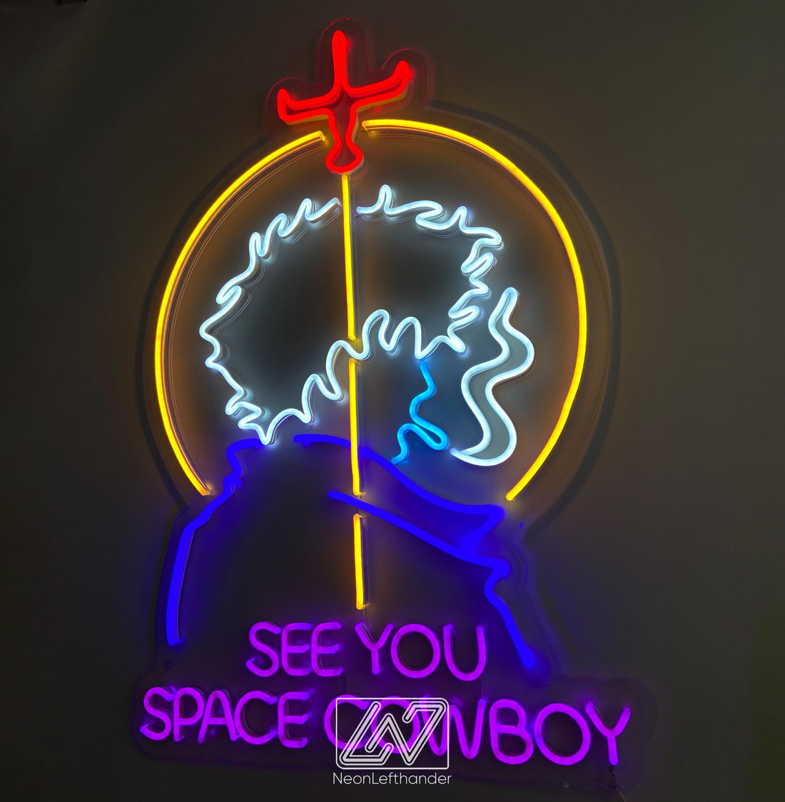 Cowboy - LED Neon Anime Wall Art, Anime, Cartoon Character, Game Room Light, Personalized Gifts, Kids Room Decor, See You Space Cowboy